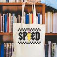 Retro SPED Teacher Pencil Lightning Bolt Back To School Canvas Tote Bag, funny gift