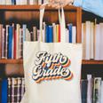 Retro Sunset Fifth Grade Teacher & Student Back To School Canvas Tote Bag, funny gift