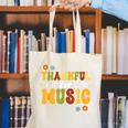 Retro Thankful For Music Floral Music Teacher Thanksgiving Men Women Canvas Tote Bag, funny gift Retro Thankful For Music Floral Music Teacher Thanksgiving Men Women Canvas Tote Bag, funny gift