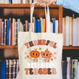 Retro Thankful Music Teacher Pumpkin Fall Thanksgiving Canvas Tote Bag, funny gift Retro Thankful Music Teacher Pumpkin Fall Thanksgiving Canvas Tote Bag, funny gift