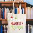 Santa's Favorite Pre-K Teacher Christmas Santa Hat Lights For Men Women Kids Canvas Tote Bag, funny gift