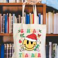 Santas Favorite Teacher Retro Groovy Smile Face Christmas Canvas Tote Bag, Groovy Teacher Tote Bags, funny gift Santas Favorite Teacher Retro Groovy Smile Face Christmas Canvas Tote Bag, Groovy Teacher Tote Bags, funny gift