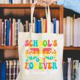 School's Out Forever Retirement 2026 Retro Retired Teacher Canvas Tote Bag, funny gift