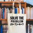 Solve The Problem 9×74 Math Teacher Canvas Tote Bag, funny gift Solve The Problem 9×74 Math Teacher Canvas Tote Bag, funny gift
