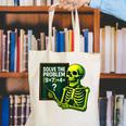 Solve The Problem Skeleton Teacher Halloween Math Six Seven Canvas Tote Bag, funny gift