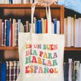 Spanish Teacher Maestra Hablar EspañOl Bilingual Teacher Canvas Tote Bag, funny gift