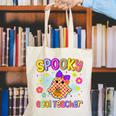 Spooky ESOL Teacher Halloween ESOL Teaching Coquette Canvas Tote Bag, funny gift Spooky ESOL Teacher Halloween ESOL Teaching Coquette Canvas Tote Bag, funny gift