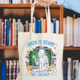 Spooky Halloween Math Teacher Canvas Tote Bag, funny gift
