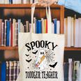 Spooky Toddler Teacher Halloween School Canvas Tote Bag, funny gift Spooky Toddler Teacher Halloween School Canvas Tote Bag, funny gift