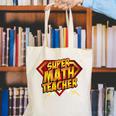Super Math Teacher Educational Superhero Canvas Tote Bag, Super Teacher Tote Bags, funny gift