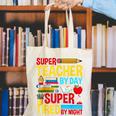 Super Teacher By Day Super Tired By Night Superhero Teacher Canvas Tote Bag, Super Teacher Tote Bags, funny gift