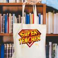 Super Teacher Superhero Back To School Teacher's Canvas Tote Bag, Super Teacher Tote Bags, funny gift