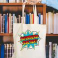 Superhero Teacher Retro Comic Teaching Superpower Canvas Tote Bag, funny gift
