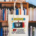 I Survived 67 Days Of School 67 Teacher Squad Matching Canvas Tote Bag, funny gift I Survived 67 Days Of School 67 Teacher Squad Matching Canvas Tote Bag, funny gift