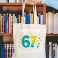 I Survived 67 Days Of School Teachers Students Meme Canvas Tote Bag, funny gift I Survived 67 Days Of School Teachers Students Meme Canvas Tote Bag, funny gift