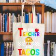 T Is For Teacher And Tacos For Teacher & Tacos Lovers Canvas Tote Bag, funny gift