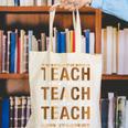 Teach Compassion Kindness Confidence History Teacher Canvas Tote Bag, History Teacher Tote Bags, funny gift