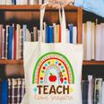 Teach Love Inspire Rainbow Leopard Cheetah Print Teacher Canvas Tote Bag, funny gift Teach Love Inspire Rainbow Leopard Cheetah Print Teacher Canvas Tote Bag, funny gift