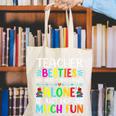 Teacher Besties Because Going Crazy Alone Is Not Fun Canvas Tote Bag, funny gift