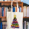 Teacher Crayon Christmas Tree Lights Student School Xmas Canvas Tote Bag, funny gift Teacher Crayon Christmas Tree Lights Student School Xmas Canvas Tote Bag, funny gift