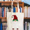Teacher Gnome Xmas Family Matching Plaid Christmas Gnomes Canvas Tote Bag, funny gift Teacher Gnome Xmas Family Matching Plaid Christmas Gnomes Canvas Tote Bag, funny gift