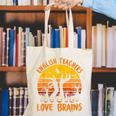 Teacher Halloween All English Teachers Love Brains Canvas Tote Bag, English Teacher Tote Bags, funny gift Teacher Halloween All English Teachers Love Brains Canvas Tote Bag, English Teacher Tote Bags, funny gift