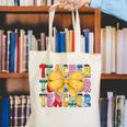 Teacher Pencil Coquette Bow Back To School Teacher Canvas Tote Bag, funny gift