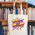 Teaching Is My Superpower Retro Comic Super Teacher Canvas Tote Bag, Super Teacher Tote Bags, funny gift