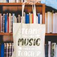 Team Music Teacher Camo Teacher Student Back To School Canvas Tote Bag, funny gift
