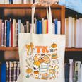 Team TK Crew Preppy Coquette Bow Pumpkin Fall TK Teacher Canvas Tote Bag, funny gift Team TK Crew Preppy Coquette Bow Pumpkin Fall TK Teacher Canvas Tote Bag, funny gift