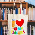 Teens Graduation I Heart My Teachers I Love My Teachers Canvas Tote Bag, funny gift