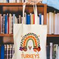 Thankful For My 5th Grade Turkeys Thanksgiving Teacher Canvas Tote Bag, funny gift