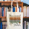 Thankful Teacher Thanksgiving Fall Pumpkin Turkey Canvas Tote Bag, funny gift