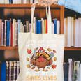 Thanksgiving Teacher Turkey Lets Eat Kids Punctuation Canvas Tote Bag, funny gift