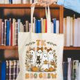 TK Boo Crew Preppy Halloween Floral Ghost TK Teacher Team TK Canvas Tote Bag, funny gift