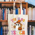 Trick Or Teach Cute Ghost Coffee Pumpkins Halloween Teacher Canvas Tote Bag, funny gift Trick Or Teach Cute Ghost Coffee Pumpkins Halloween Teacher Canvas Tote Bag, funny gift