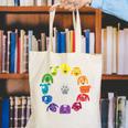 Unique For Artists By ADS Color Wheel Educational Art Teacher Dog Themed Artist Small Canvas Tote Bag, funny gift