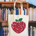 Valentines Day Teacher Hearts Apple Love Teach Women Men Canvas Tote Bag, funny gift