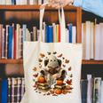 Vintage Ghost Book Reading Pumpkin Gothic Halloween Teachers Men Women Kids Canvas Tote Bag, funny gift