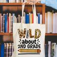 Wild About 2Nd Grade School Grade Teacher Canvas Tote Bag, 2nd Grade Teacher Tote Bags, funny gift