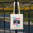 5th Grade Is My Jam Vintage 80s Boombox Teacher Student Canvas Tote Bag, funny design