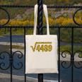6 7 Leopard Pattern Meme Square Root 4489 Slang Math Teacher Canvas Tote Bag, funny design