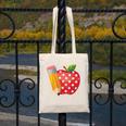 Back To School Pencil And Apple Teacher Student Canvas Tote Bag, funny design Back To School Pencil And Apple Teacher Student Canvas Tote Bag, funny design
