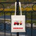 Back To School Teacher Farming Tractor Farmer Kids 100th Day Canvas Tote Bag, funny design