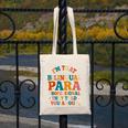 Bilingual Paraeducator Paraprofessional Parapro Teachers Canvas Tote Bag, funny design
