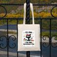 Cat It's Fine I'm Fine Everything Is Fine Teacher Life Canvas Tote Bag, funny design Cat It's Fine I'm Fine Everything Is Fine Teacher Life Canvas Tote Bag, funny design