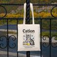 Cation Shirt Cat Science Chemistry Teacher Chemist Pun Canvas Tote Bag, Science Teacher Gifts, funny design