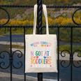 Childcare Teacher Negotiate With Toddlers Daycare Provider Canvas Tote Bag, funny design