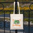 Creepin It Real Monster School 5th Grade Teacher Halloween Canvas Tote Bag, funny design