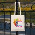 Cute I Became A Teacher Because Your Life Is Worth My Time Canvas Tote Bag, funny design